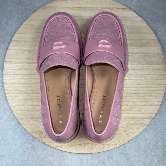 COACH Leah Loafer In Signature Canvas Womens Size 10 Shoes - Picture 7 of 8